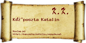 Káposzta Katalin névjegykártya