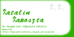 katalin kaposzta business card